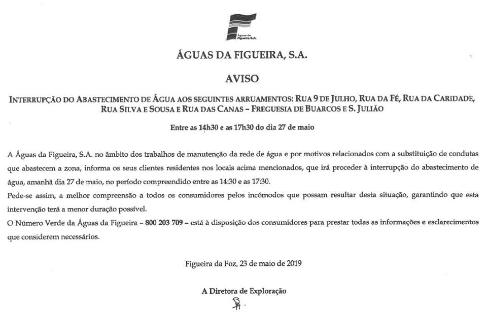 Aviso à população