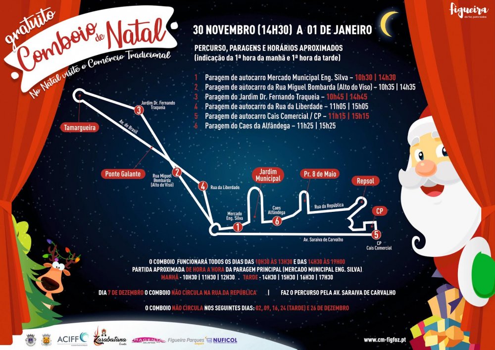 Viagens gratuitas no Comboio de Natal