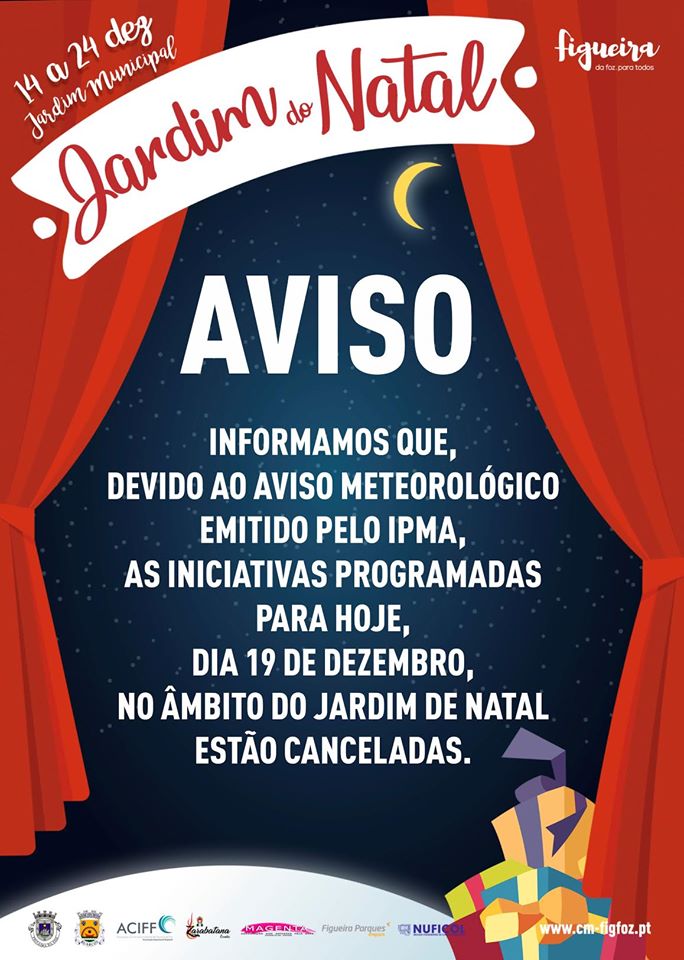 Jardim de Natal - Cancelamento de atividades