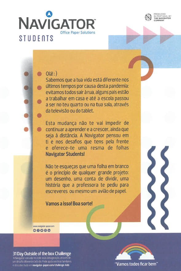 Navigator Company oferece papel aos estudantes do 1ºCiclo do Ensino Básico