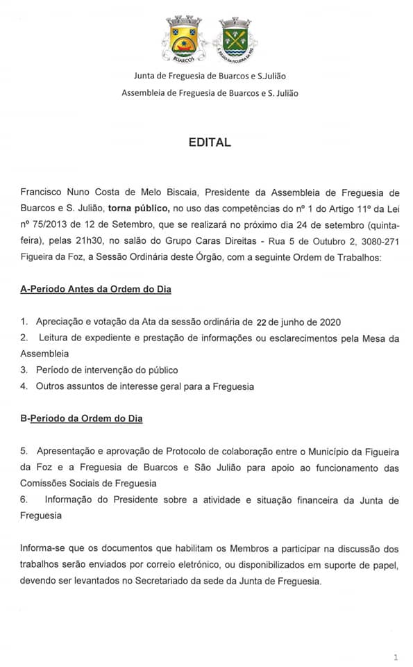 Assembleia de Freguesia de Buarcos e São Julião
