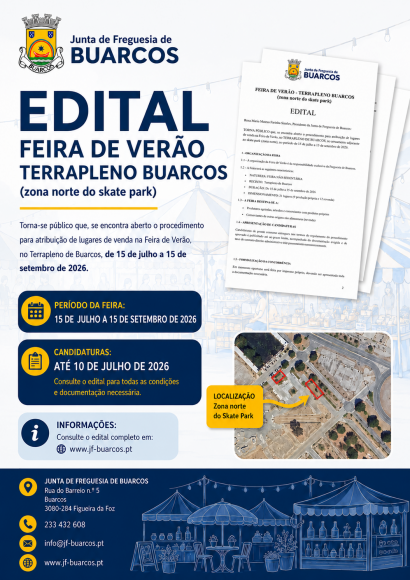 Feira de Ver&atilde;o 2026 - Terrapleno de Buarcos