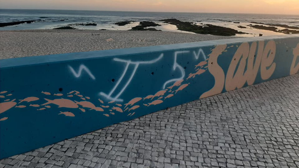 Mural de Buarcos alvo de atos de Vandalismo