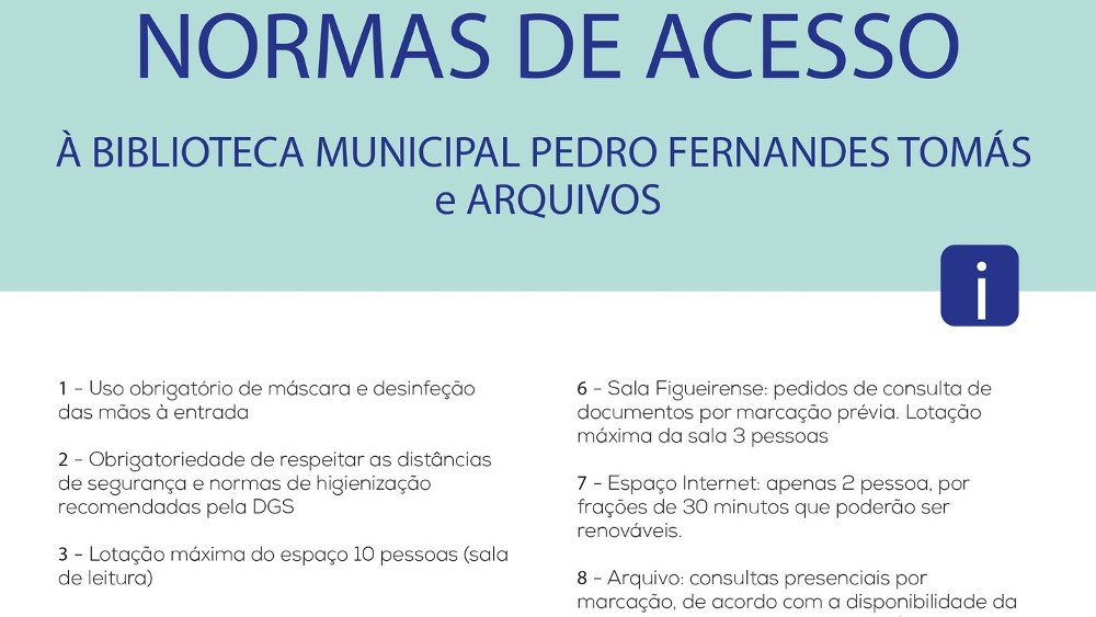 Regras de acesso à Biblioteca e Arquivos Municipais