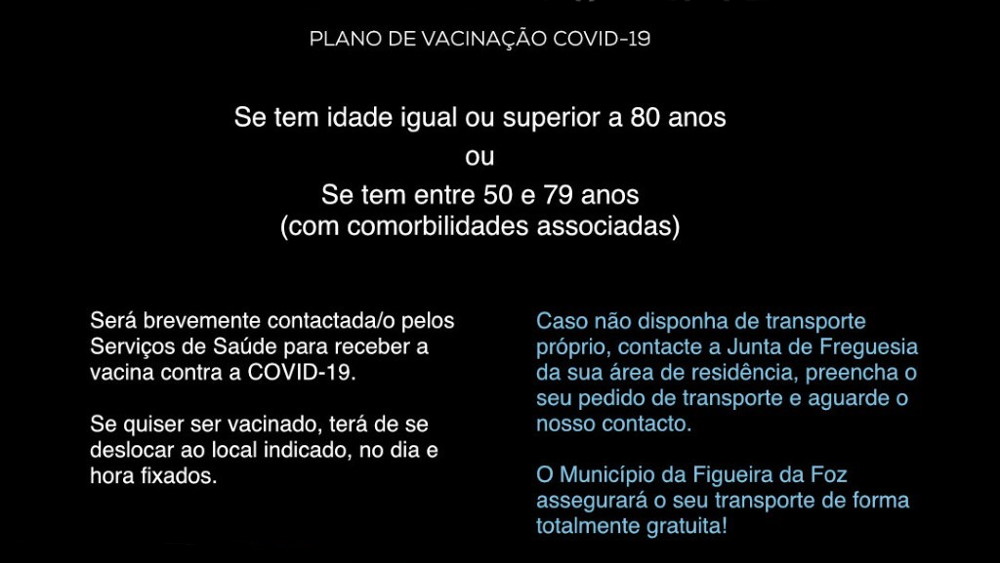 Transporte para o centro vacinação contra a Covid-19